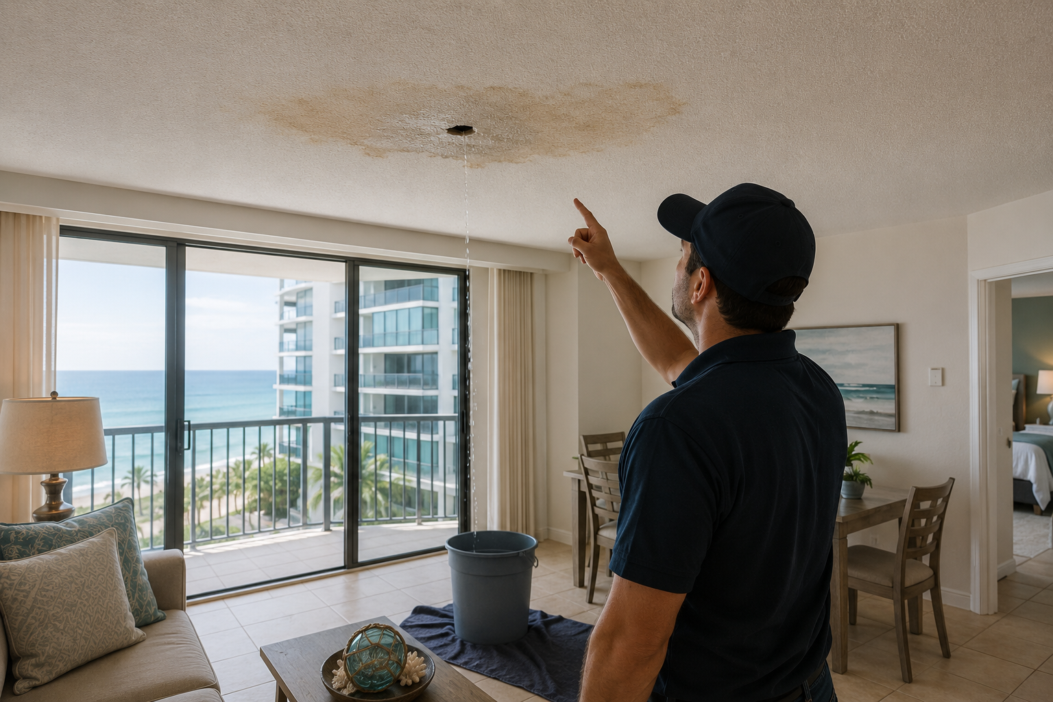 Condo leak detection and plumbing inspection in Pompano Beach condominium