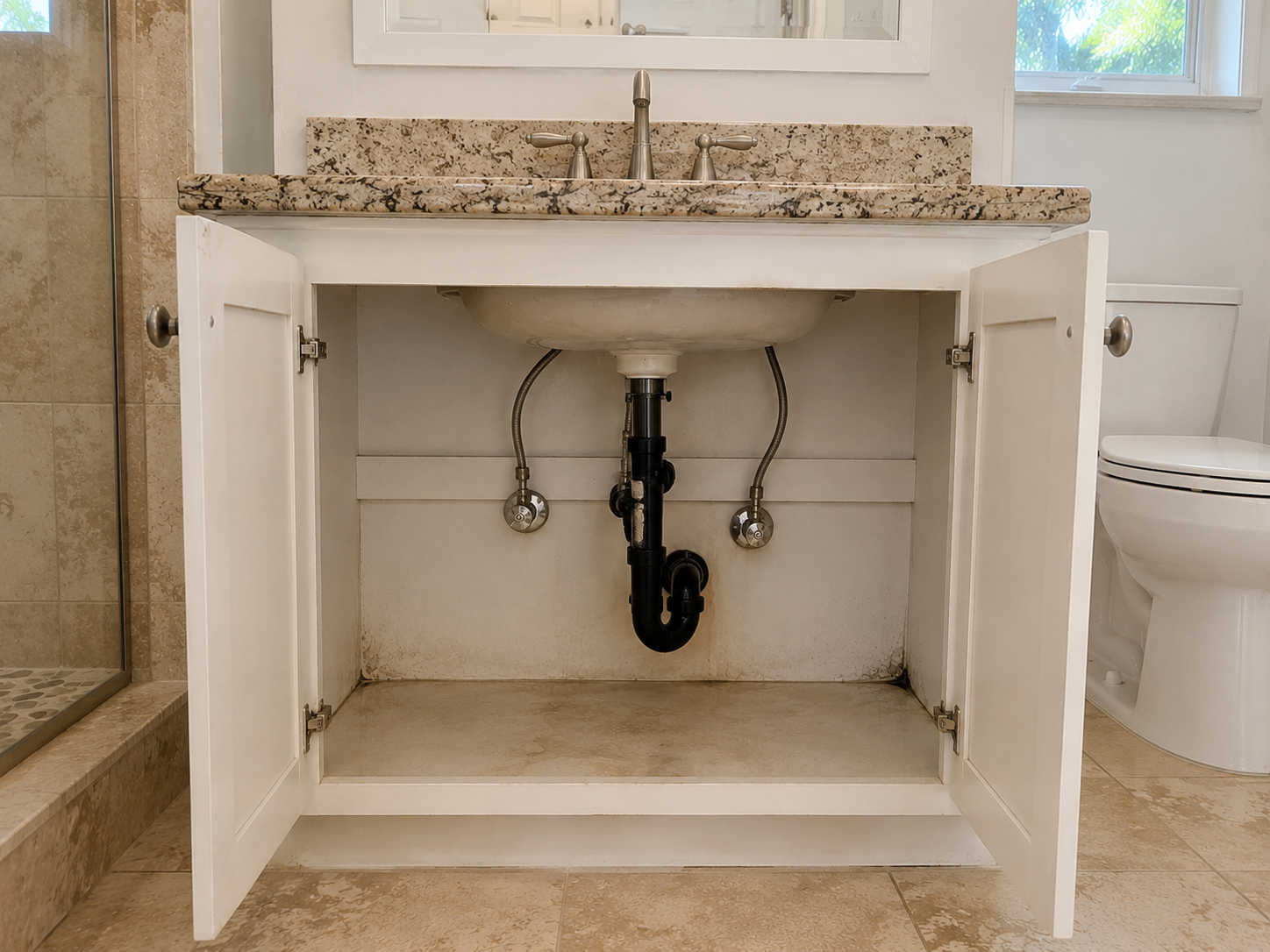Faucet repair in a Pompano Beach bathroom vanity