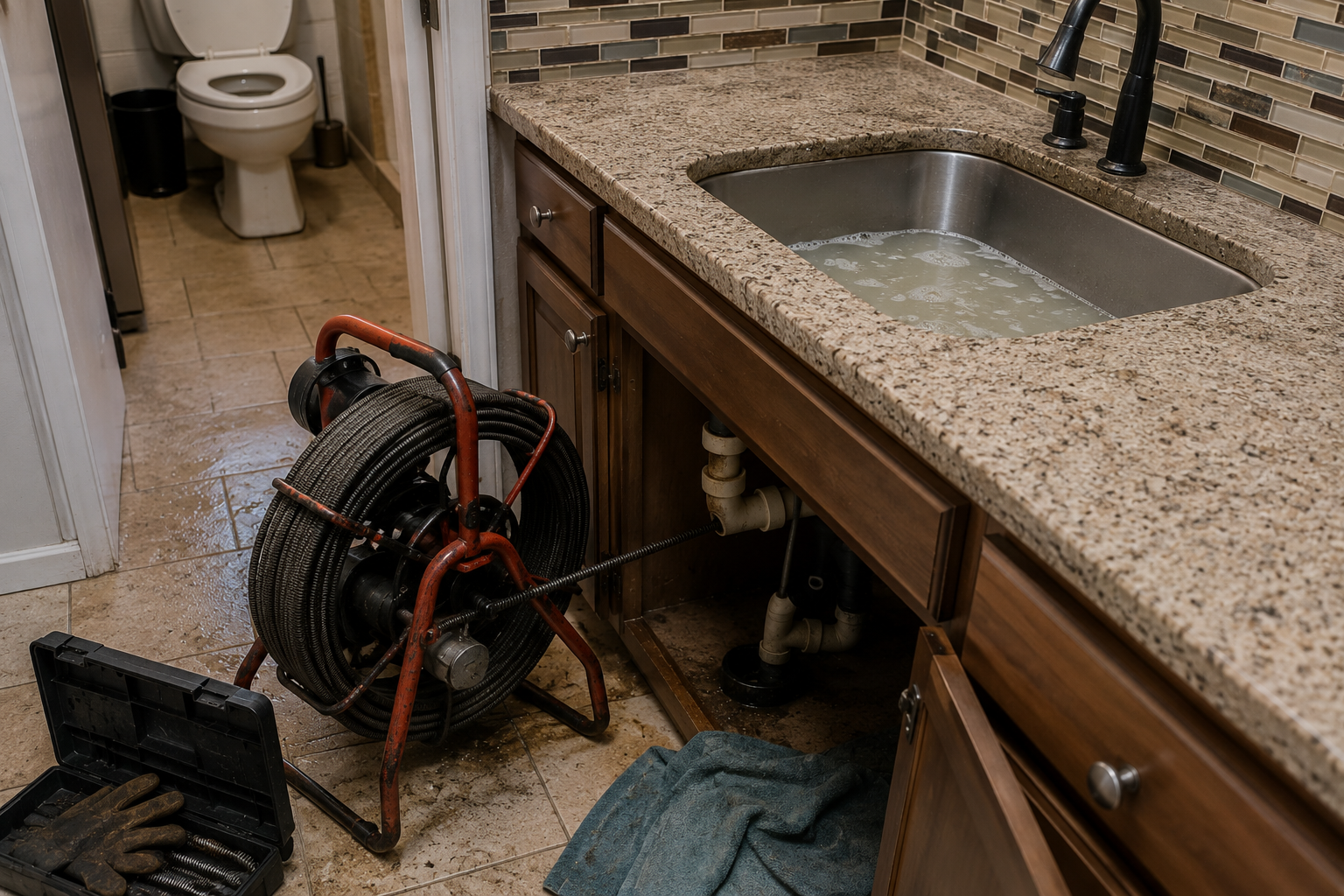 Fort Lauderdale condo drain backup inside a high-rise condo